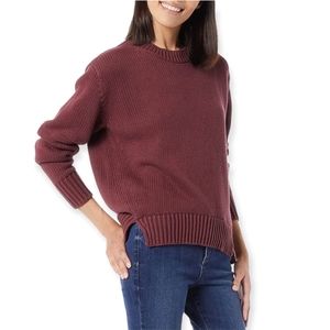 Oversized Long-Sleeve Boxy Crewneck Sweater
